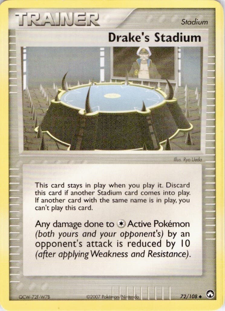Drake's Stadium 72/108 Uncommon Power Keepers Pokemon Lightly Played