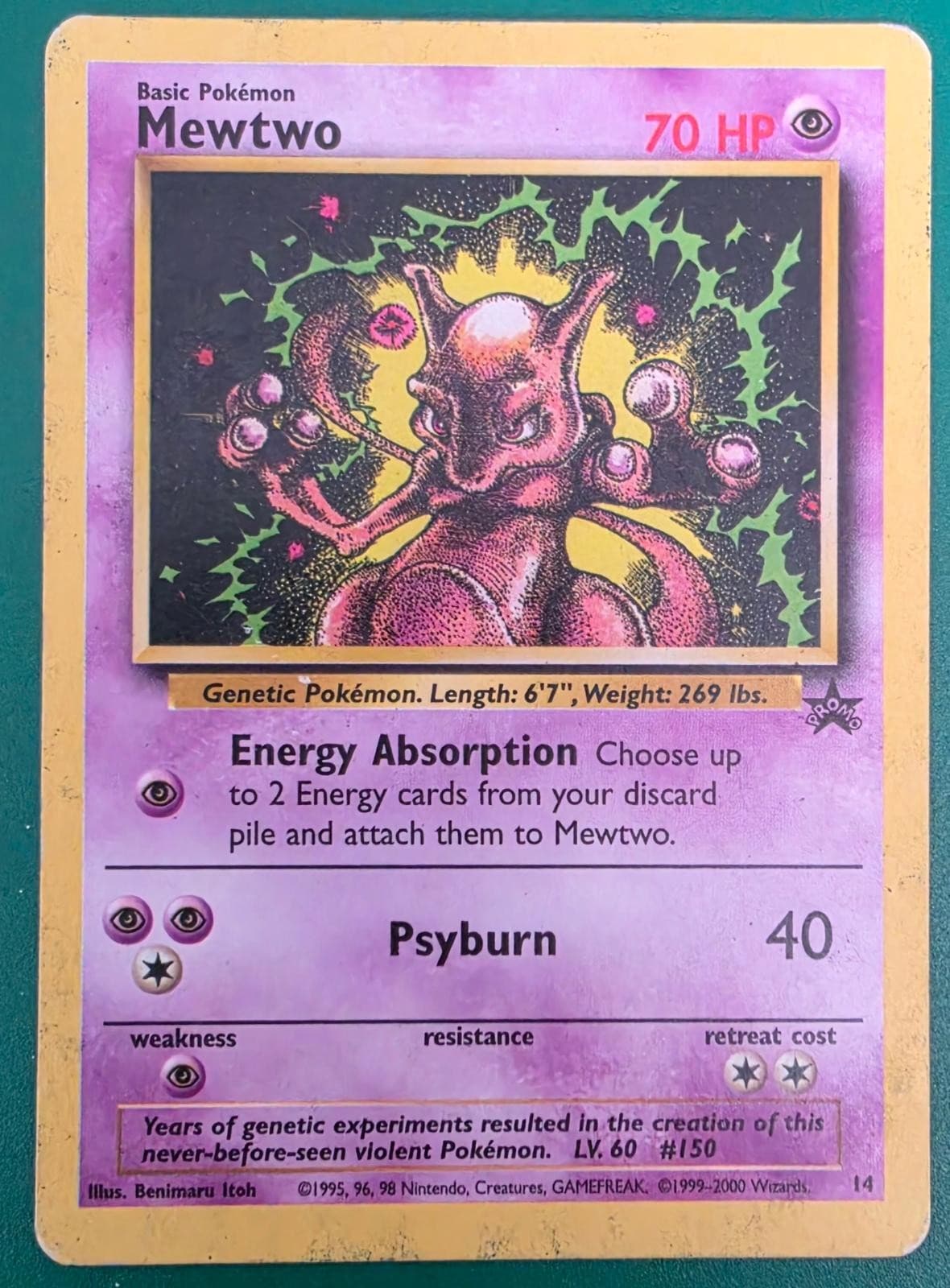 Mewtwo 14 Promo Wizards Black Star Promos Pokemon Moderately Played