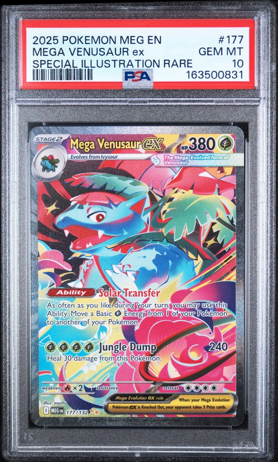 2025 POKEMON MEG EN-MEGA EVOLUTION #177 MEGA VENUSAUR EX PSA 10