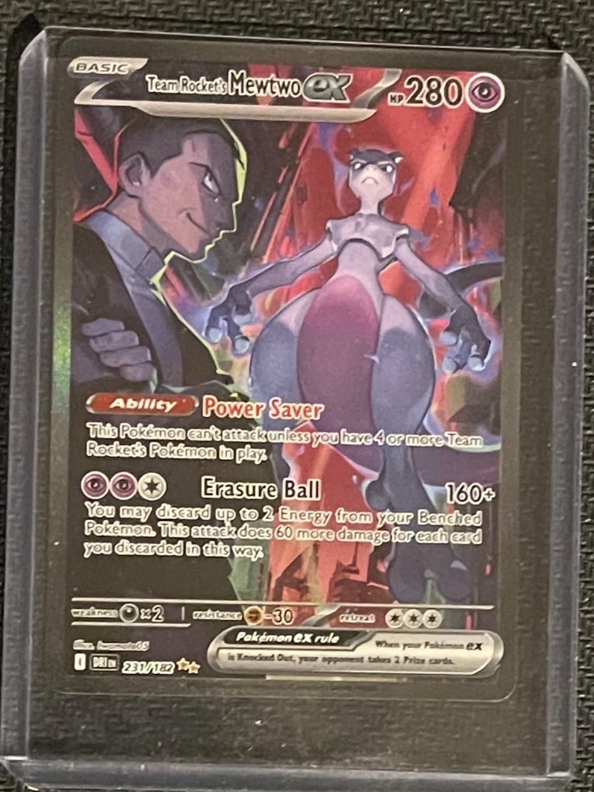 2025 Pokemon Destined Rivals Team Rocket's Mewtwo ex #231/182