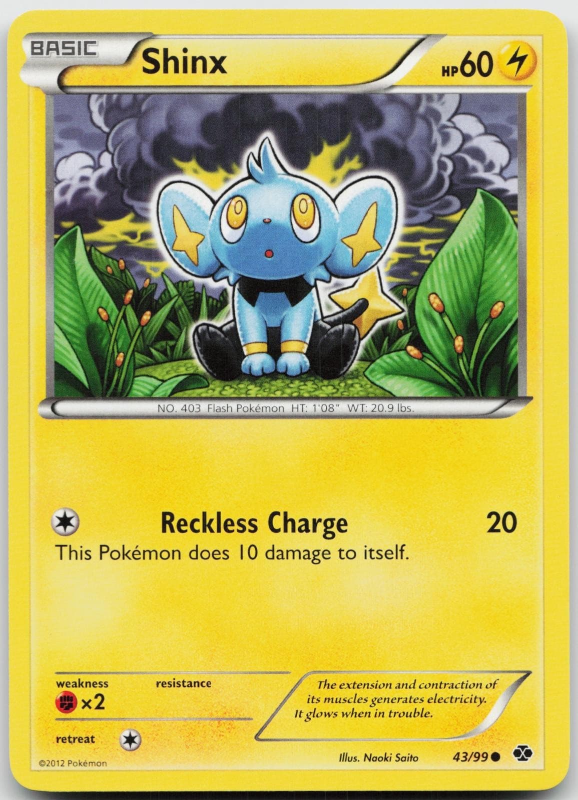 Shinx 43/99 Common Next Destinies Pokemon Near Mint