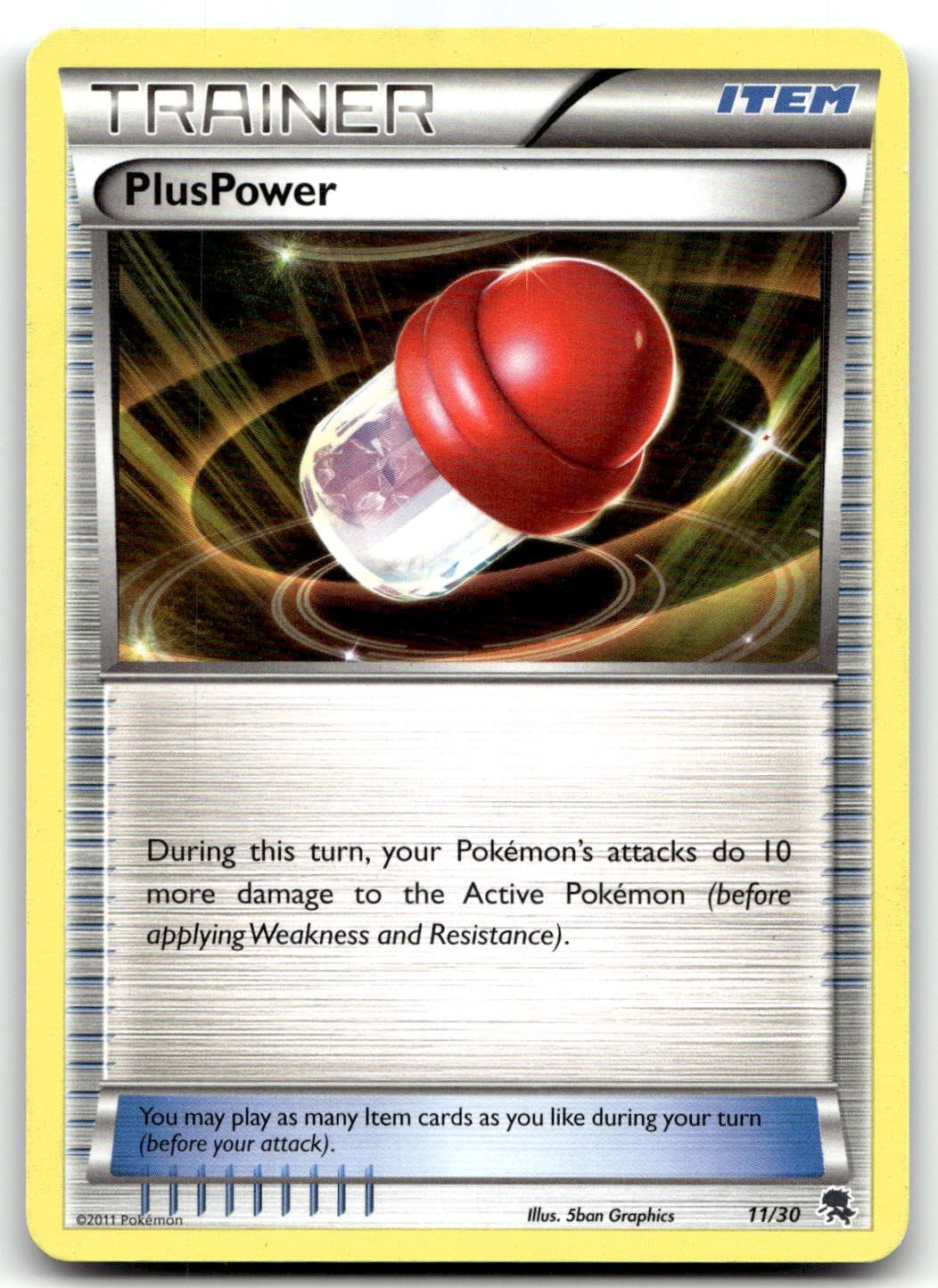 PlusPower Zoroark 11/30 BW Trainer Kit Excadrill & Zoroark Common Pokemon TCG MP