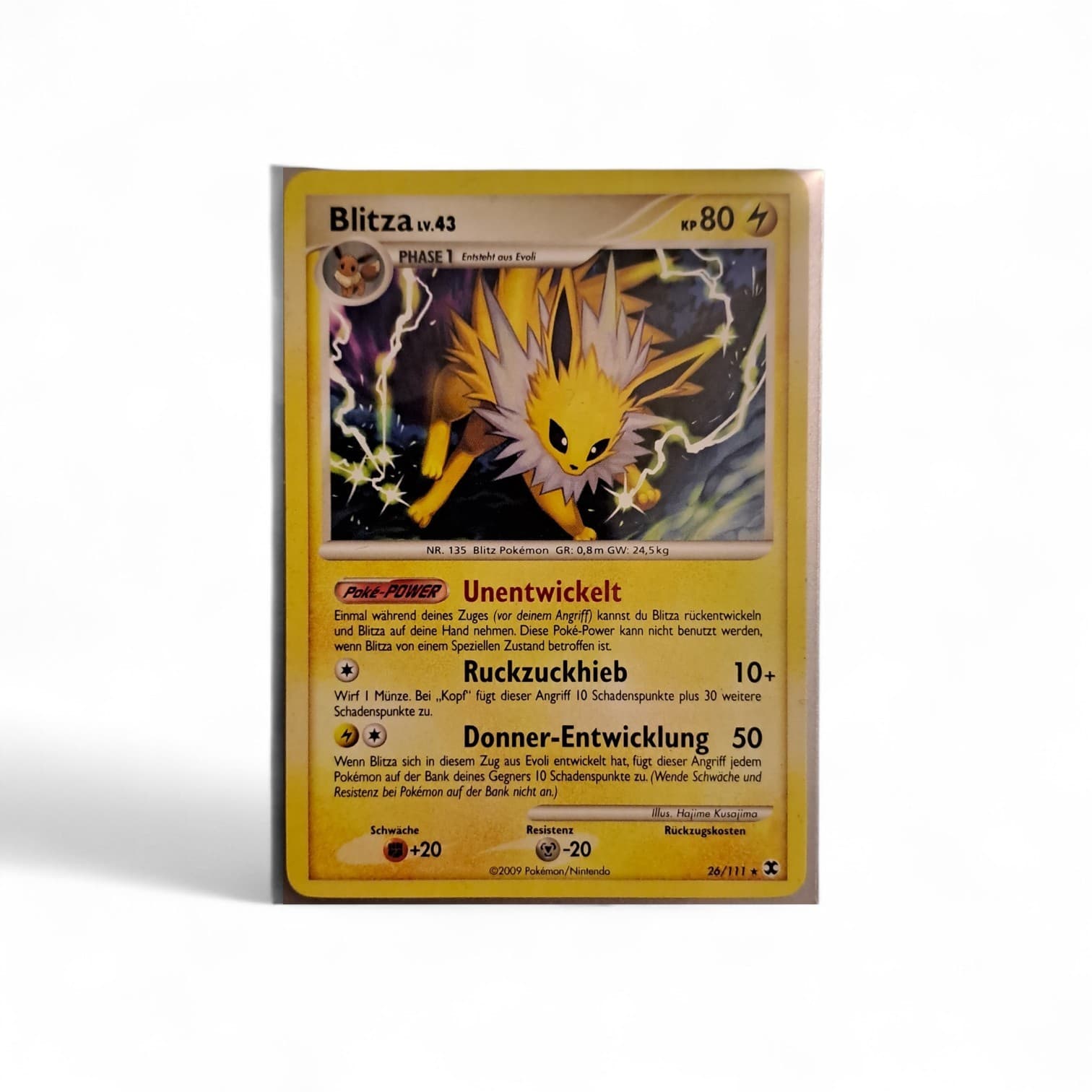 Blitza Pokemon Karte - Lv. 43 - Nr. 26/111 - Rare - Deutsch