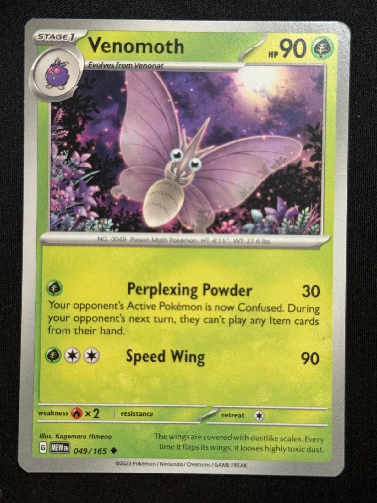Venomoth 049/165 151 NM/M Uncommon Pokemon