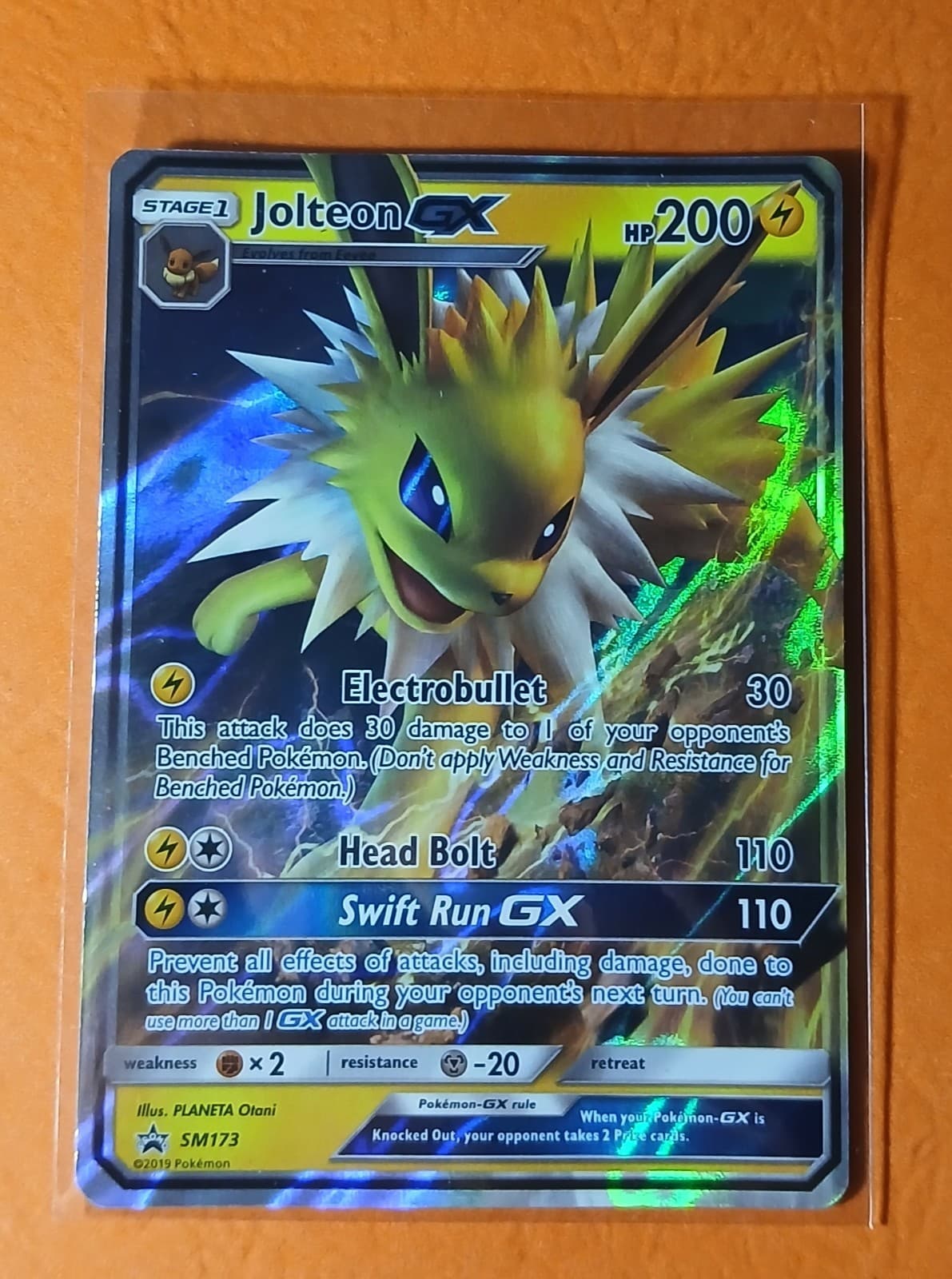 Jolteon GX SM173 Full Art Promo Pokemon Card TCG Sun & Moon Black Star Promo 