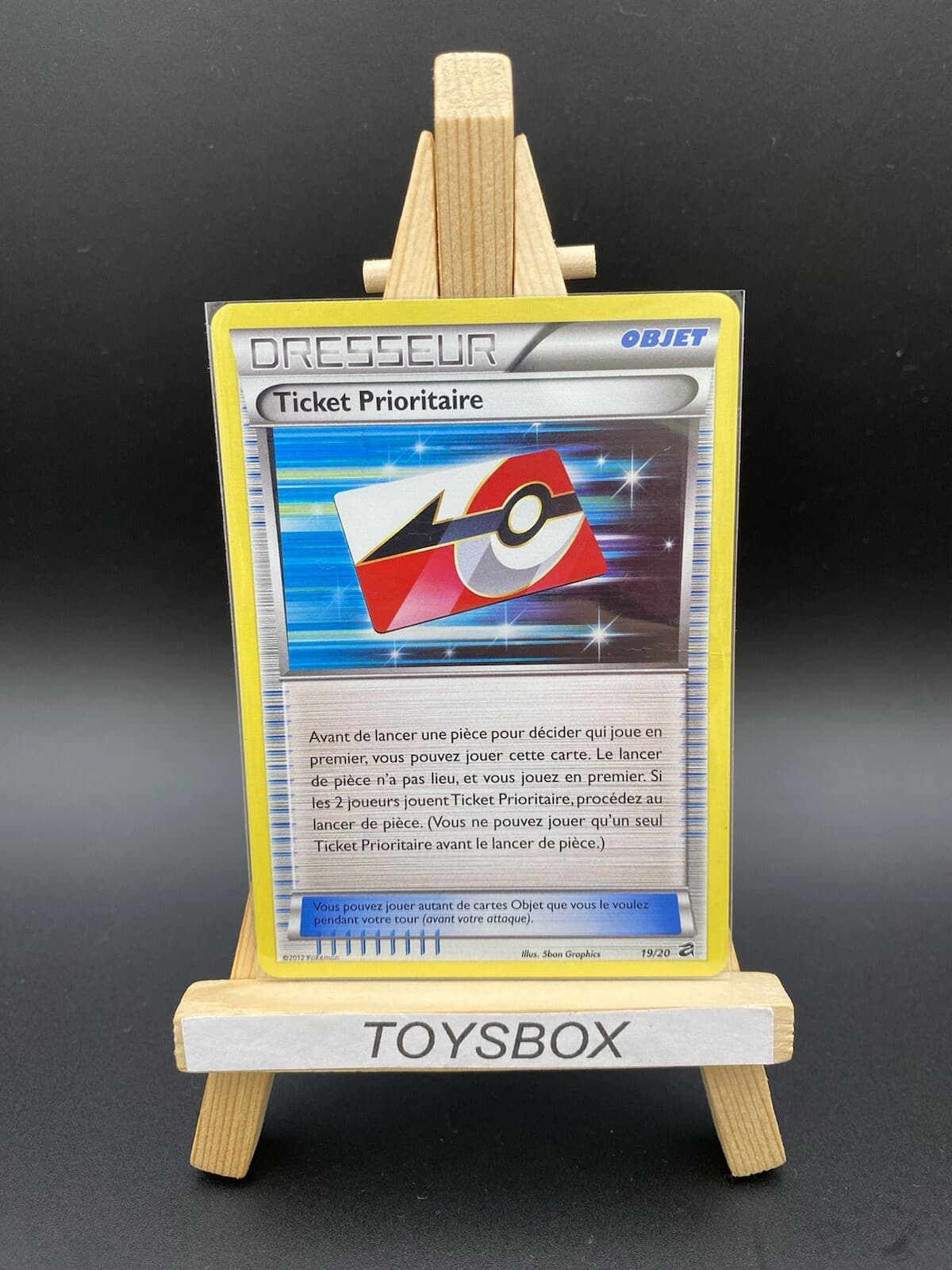 Carte Pokémon Ticket Prioritaire Holo 19/20 / NB Coffre Des Dragons / TBE FR