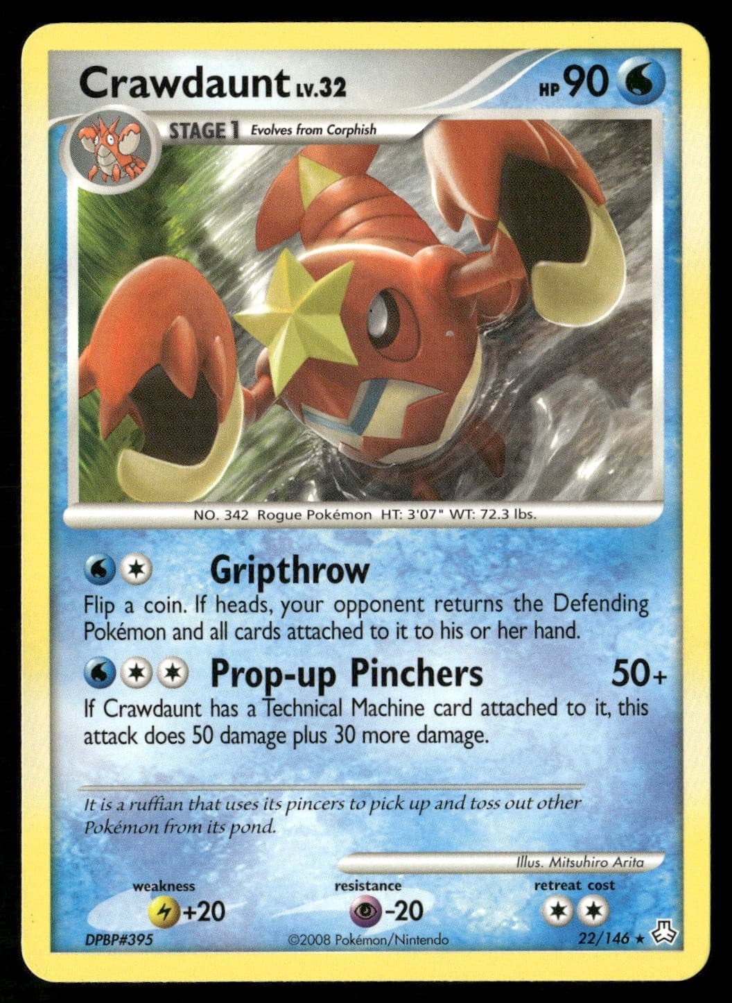 Crawdaunt 22/146 Rare Legends Awakened Pokemon NM/M