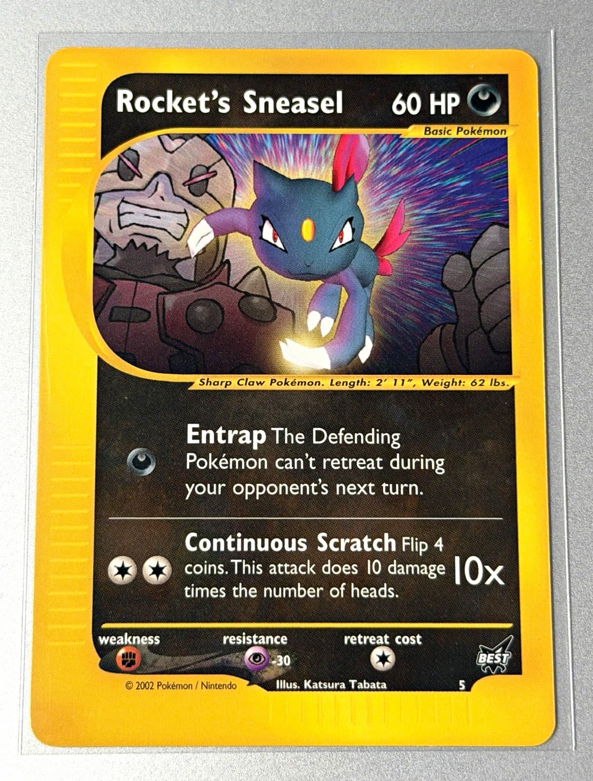 Nintendo Rocket's Sneasel Best of Game 5/9 Promo Holo EN 2002 Basic HP60