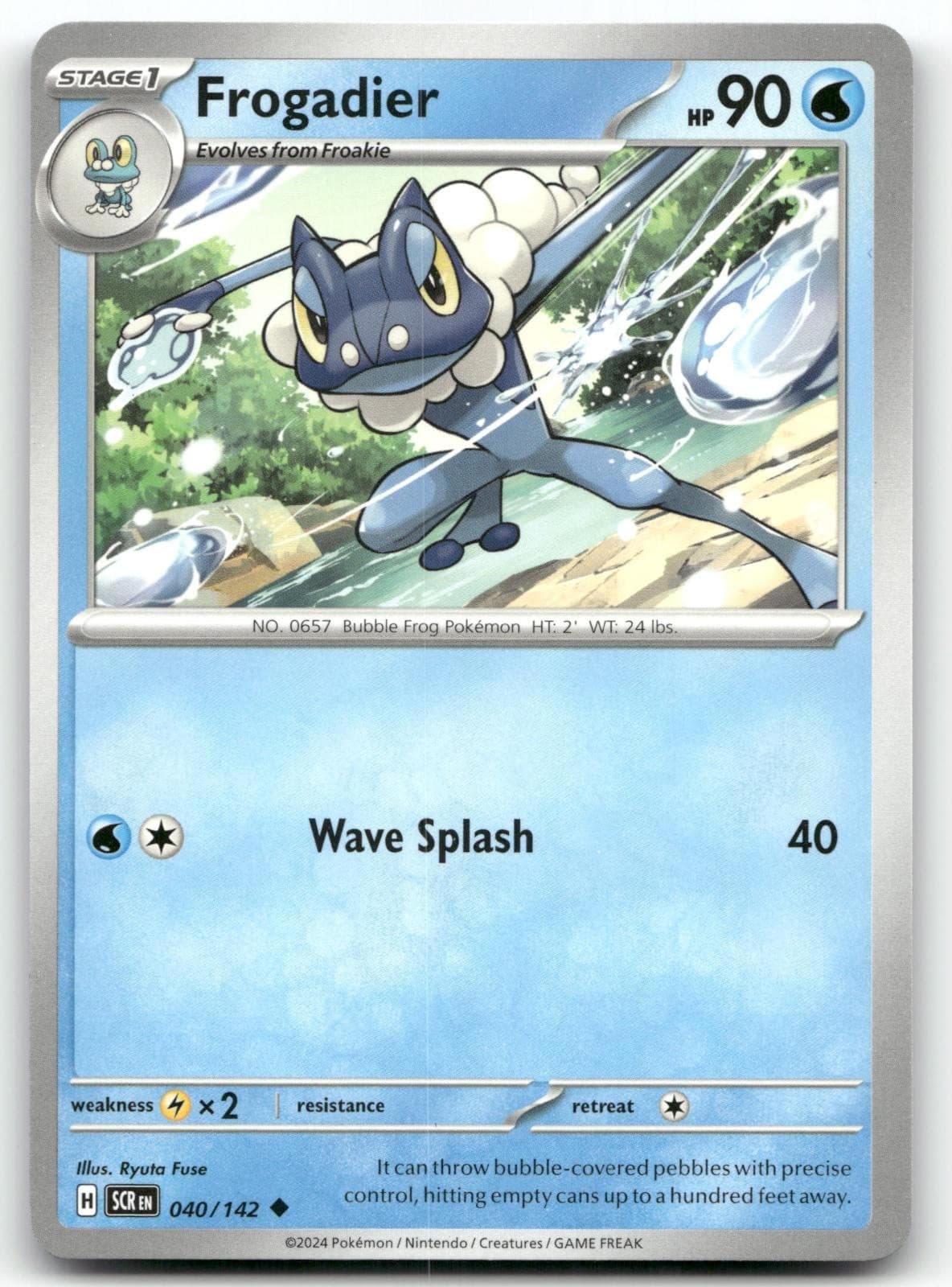 FROGADIER 40/142 UNCOMMON STELLAR CROWN POKEMON NEAR MINT