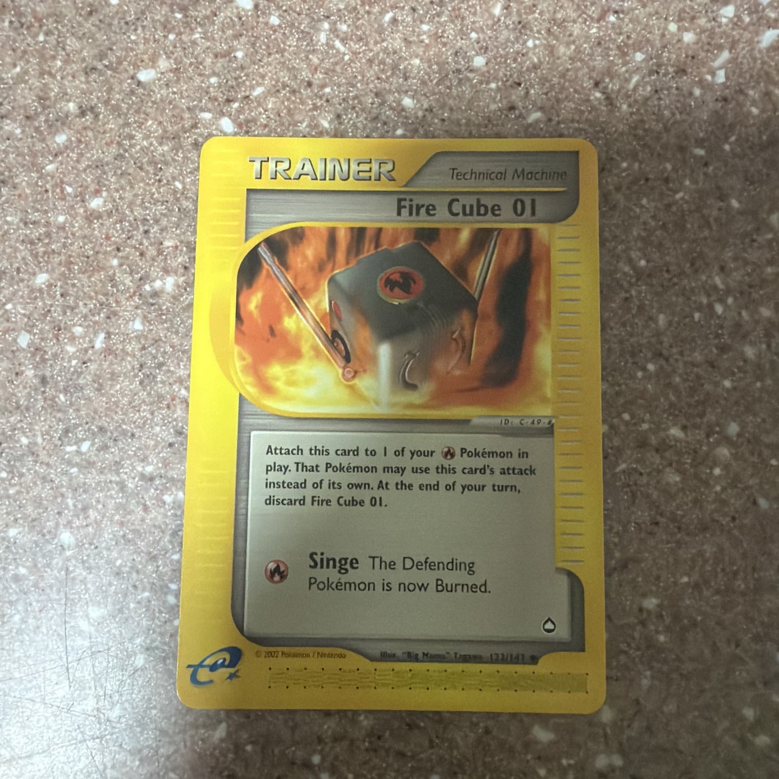 Fire Cube 01 122/147 Aquapolis - Uncommon Pokemon Card - NM -