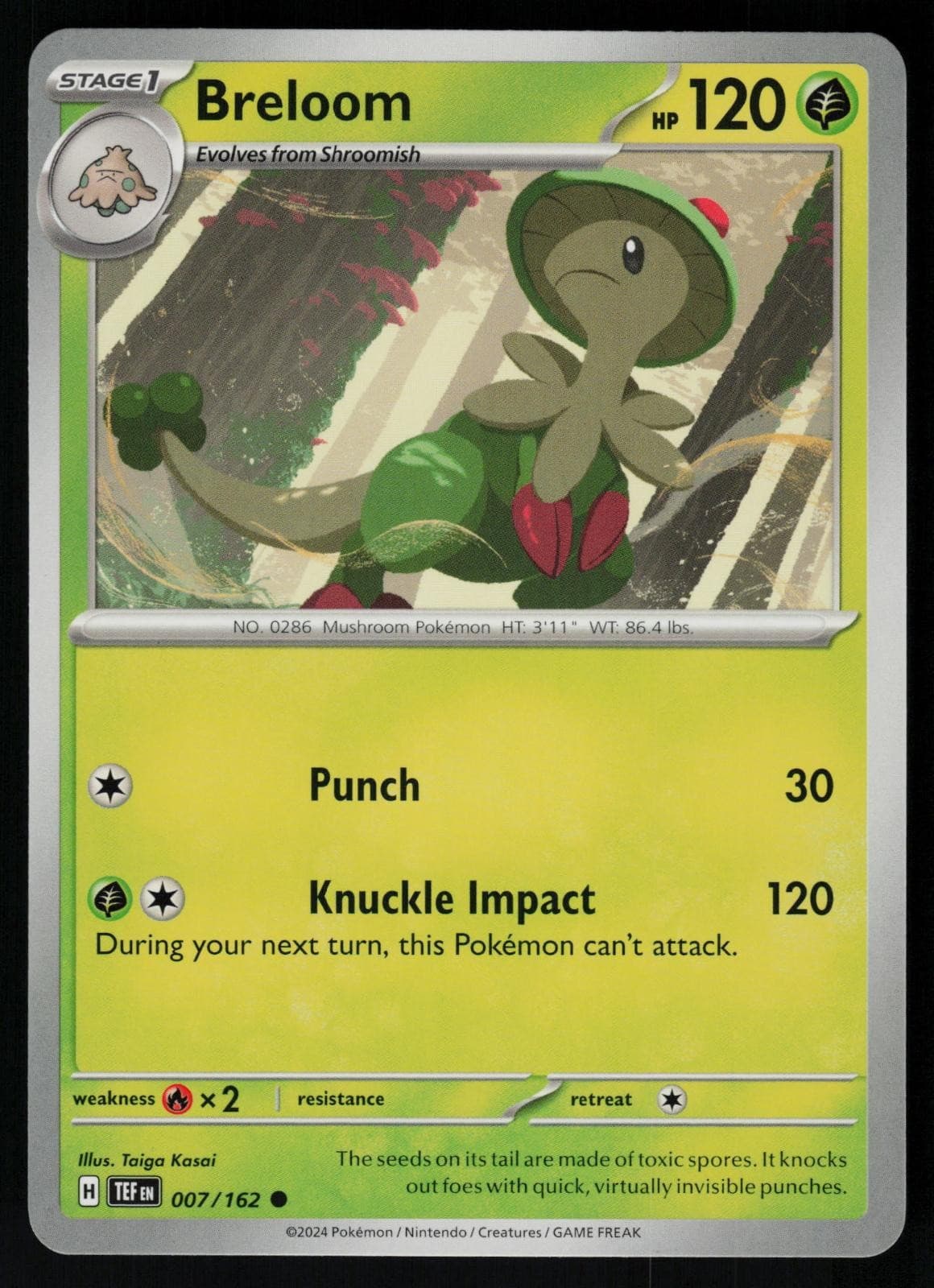 Breloom 007/162 Common - Pokemon Temporal Forces