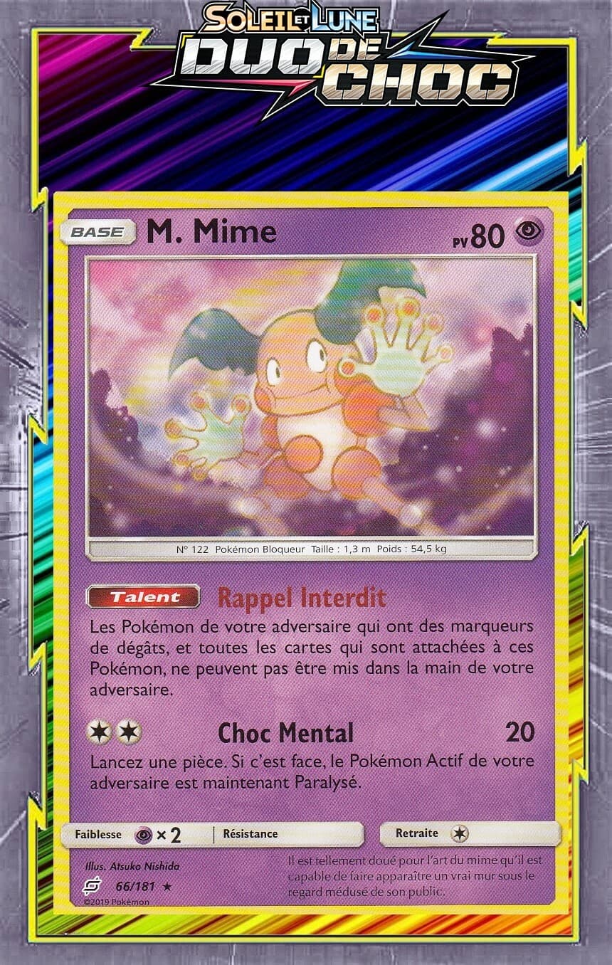 M. Mime - SL09:Duo De Choc - 66/181 - Carte Pokemon Neuve Française