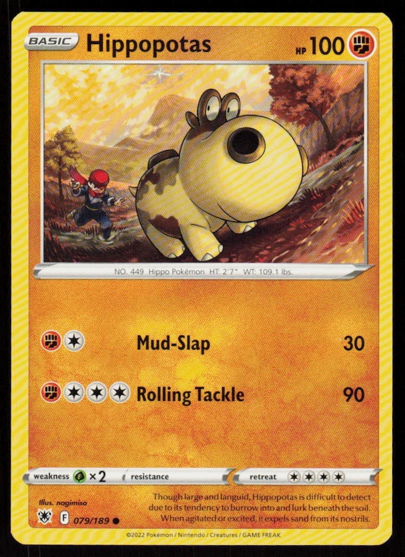 Hippopotas 079/189 Common Astral Radiance Pokemon Lightly Played