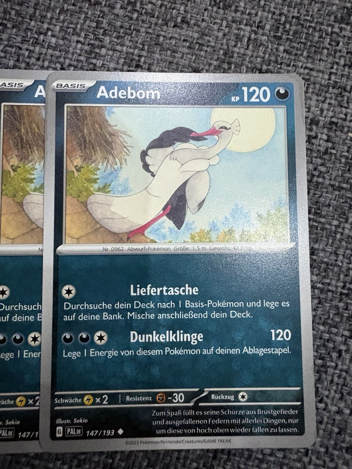 Adebom 147/193 Entwicklungen In Paldea Pokemon Karte Deutsch