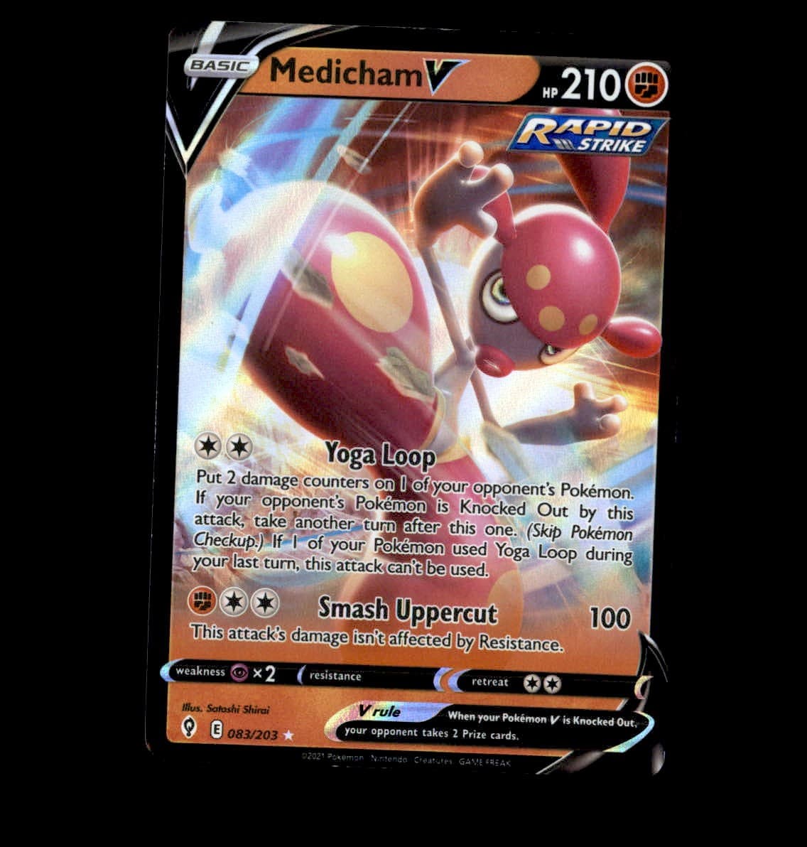 Medicham V 083/203 Holo Ultra Rare Evolving Skies Pokemon Near Mint