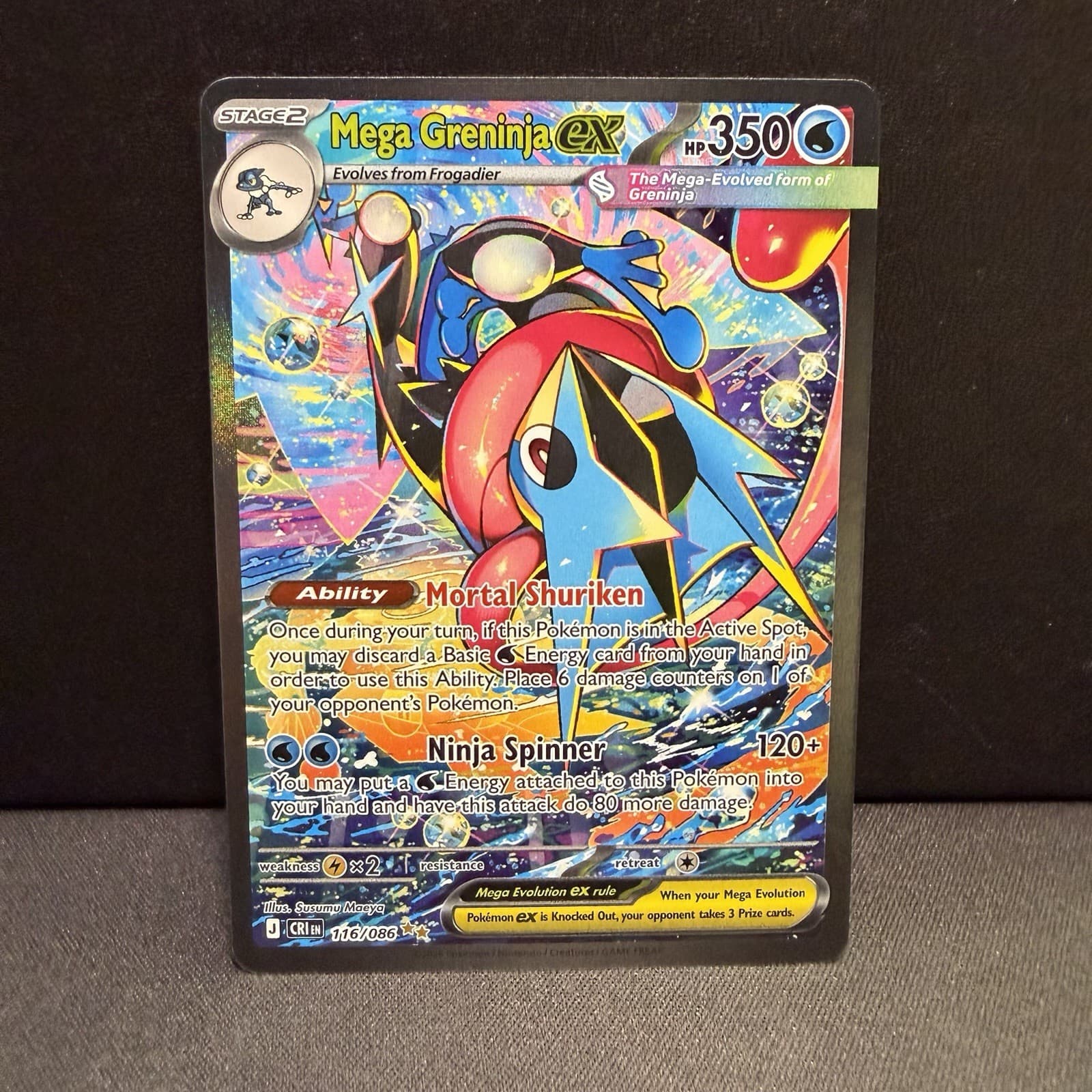 Pokemon TCG Mega Greninja ex 116/086 Chaos Rising Special Illustration Rare NM