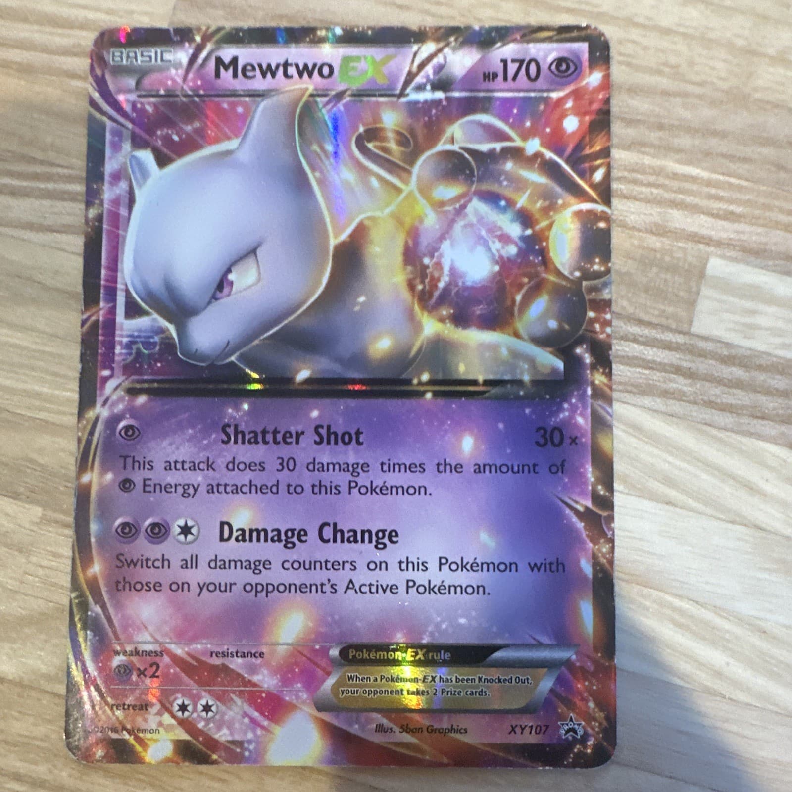 The Pokémon Company Mewtwo EX XY Black Star Promo Holo ENG 170HP XY107