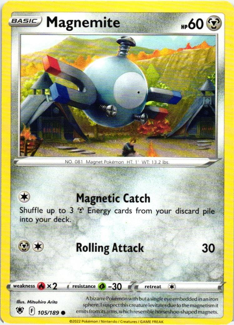 Pokemon Magnemite 105/189 Astral Radiance Common Lightly Played