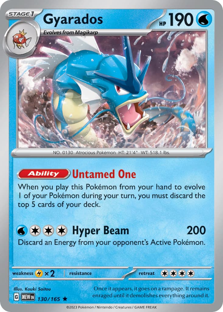 151 Gyarados Holo 130/165