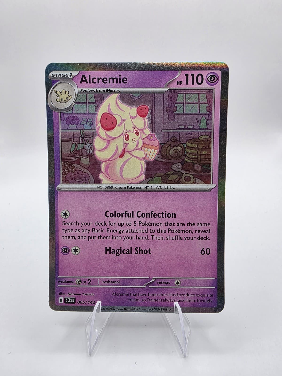 Alcremie 65/142 Rare Stellar Crown Pokemon Holo Near Mint