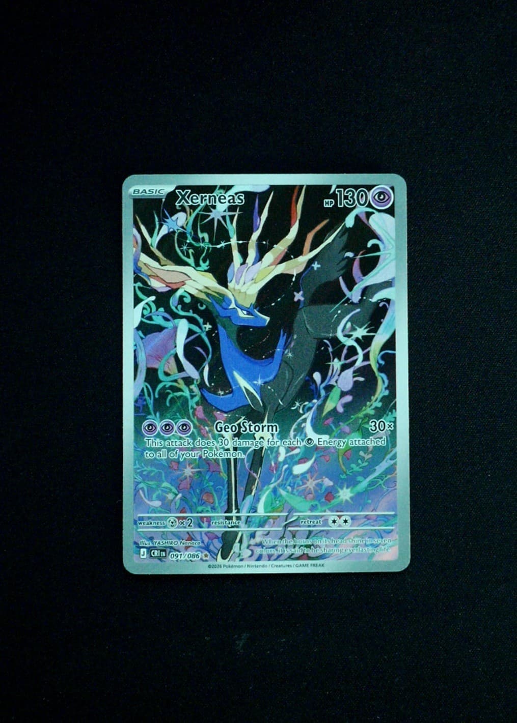 Xerneas Pokemon ME04: Chaos Rising CRI #91/86 Holo Near Mint