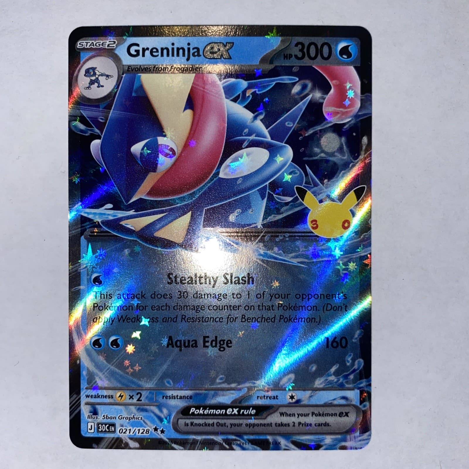 Greninja ex 021/128 ME: 30th Celebration Pokemon NM Fast Ship