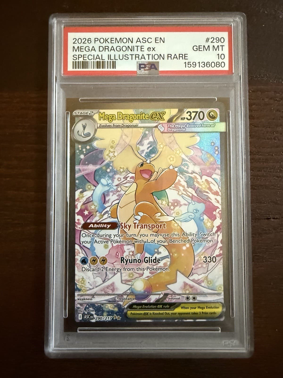 Pokemon 2026 Mega Dragonite ex 290/217 SIR Ascended Heroes GEM MINT PSA 10