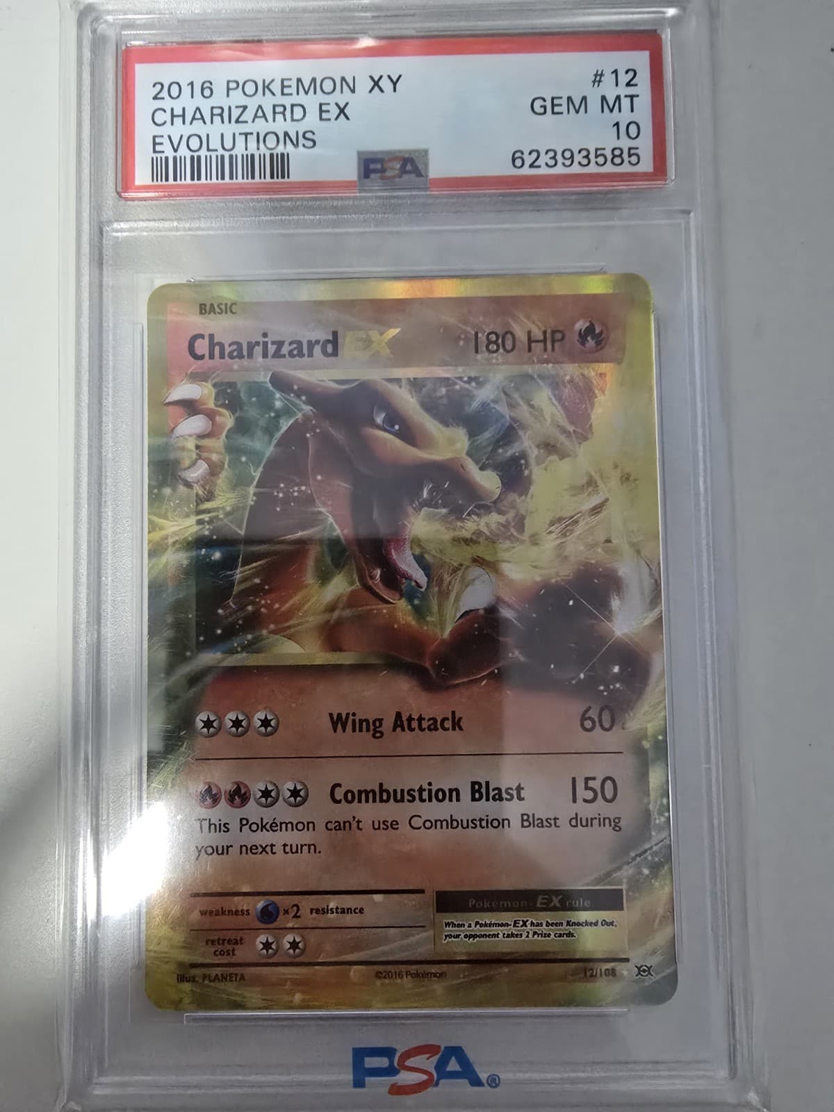 PSA 10 Charizard EX 12/108 Evolutions