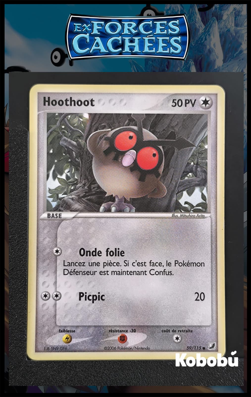 Carte Pokémon Hoothoot 59/115 Ex Forces Cachées Bloc EX FR 4