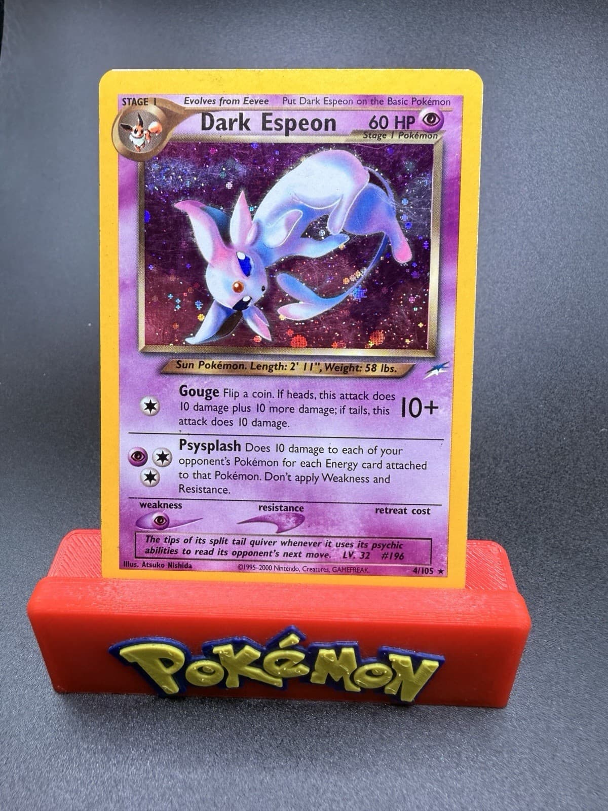 Dark Espeon 4/105 Unlimited Holo Rare Neo Destiny Pokemon English SWIRL MP/LP