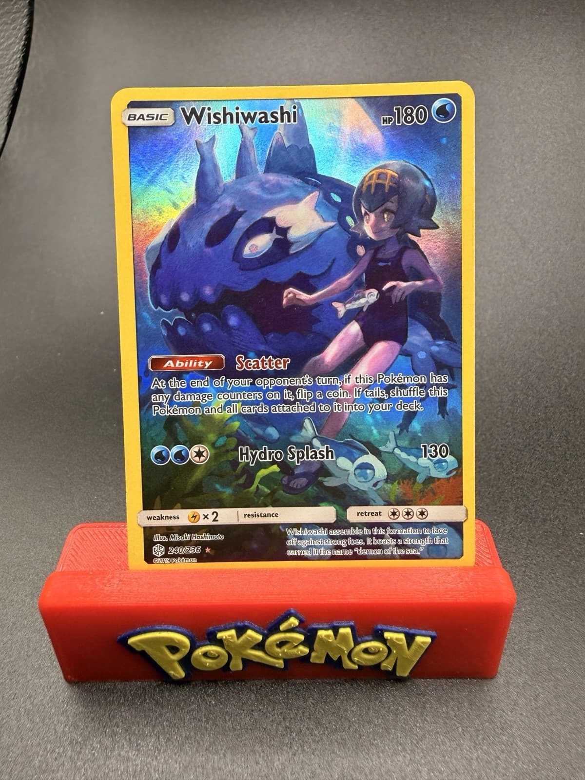 Pokemon Wishiwashi 240/236 Cosmic Eclipse Rare Secret Holo MP TCG