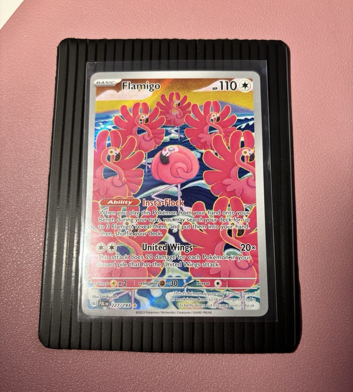 Flamigo 227/193 Illustration Rare Holo SV02 Paldea Evolved Pokemon TCG