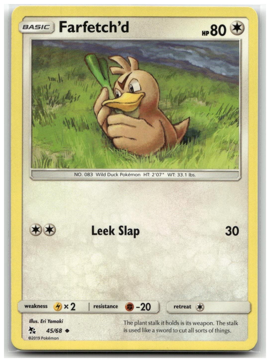 Farfetch'd 45/68 Hidden Fates Uncommon Pokemon TCG NM