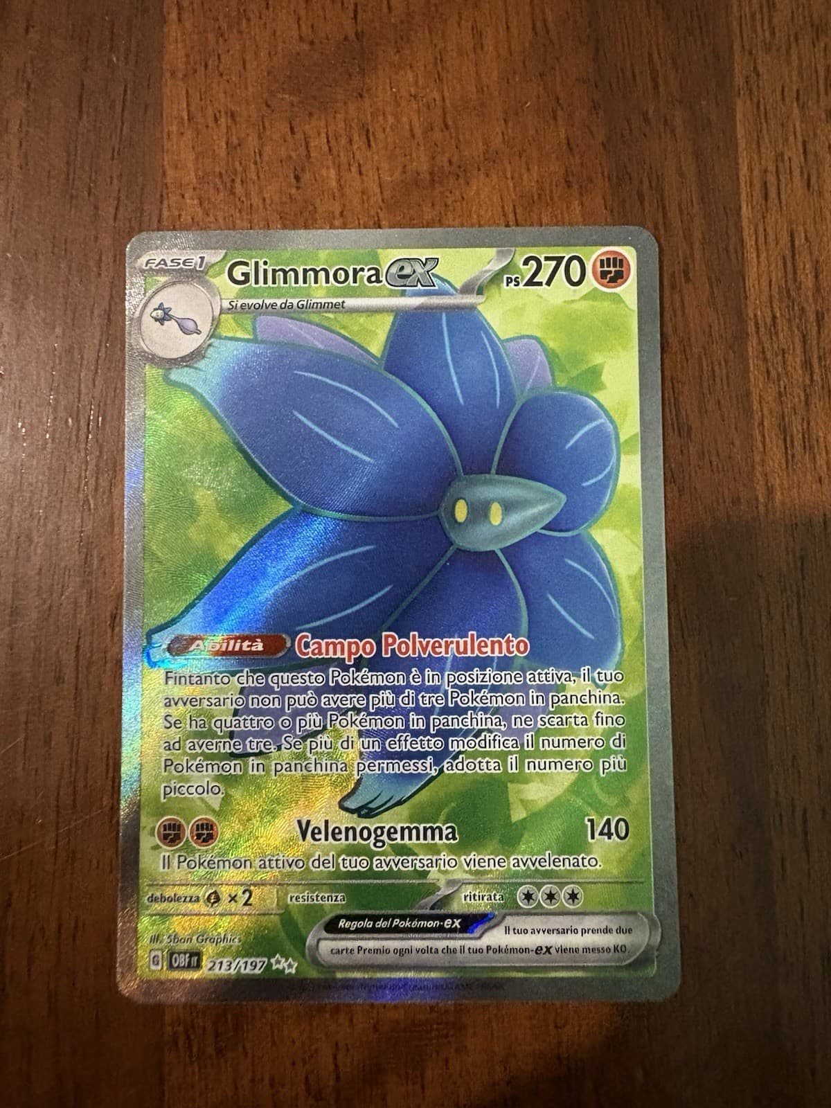 GLIMMORA EX 213/197 - OBF Pokemon OSSIDIANA INFUOCATA - ITALIANO - NEAR MINT