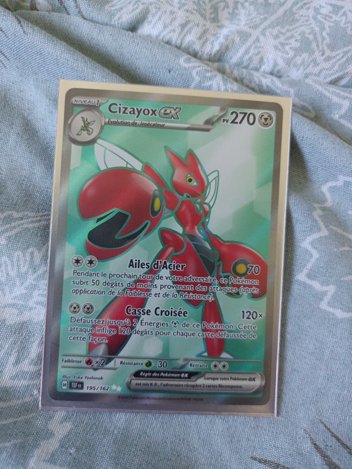 Carte Pokémon Cizayox EX 195/162 EV05 Full Art Forces Temporelles TEF FR