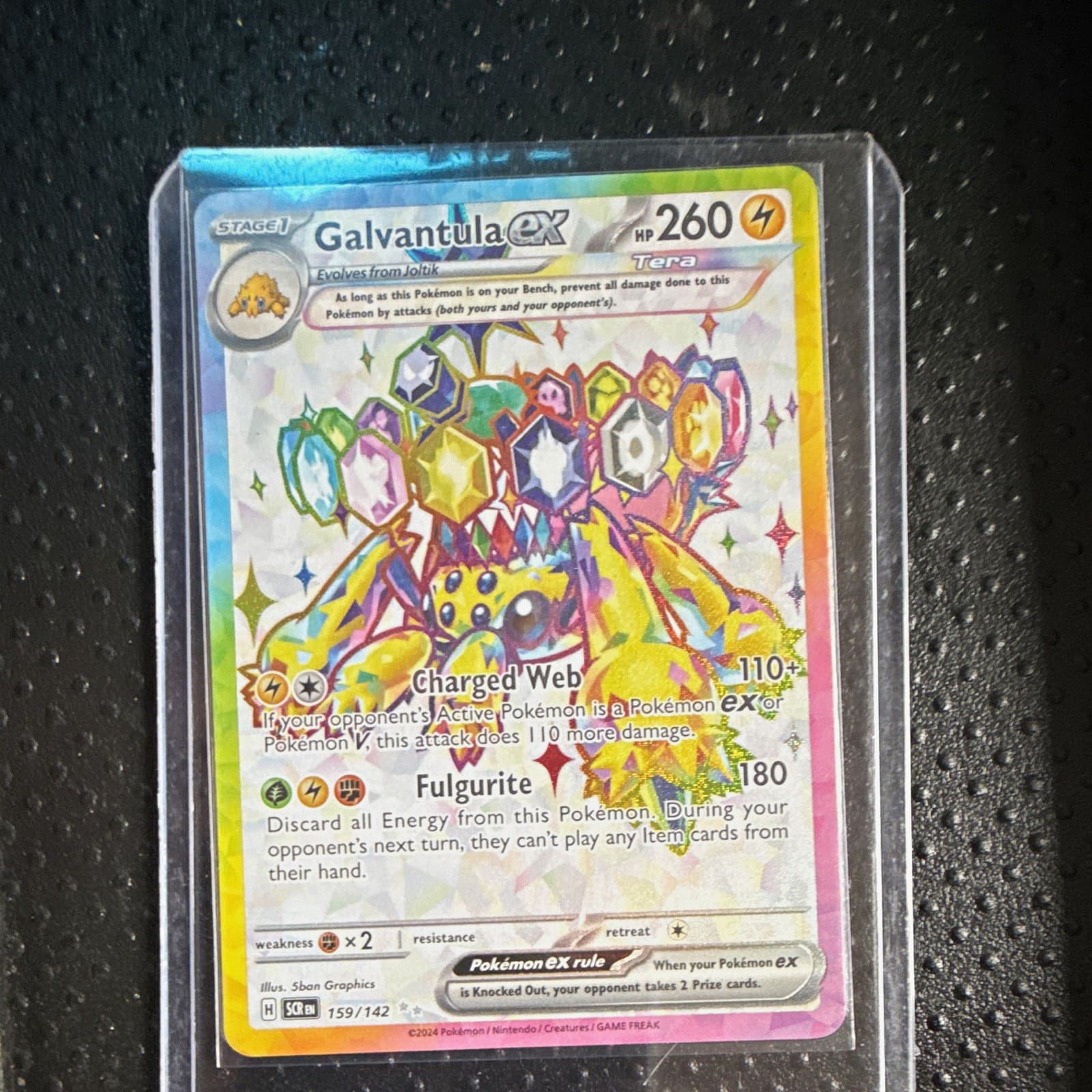 Galvantula ex 159/142 Sv07: Stellar Crown Ultra Rare Full Art Holo 260HP ENG
