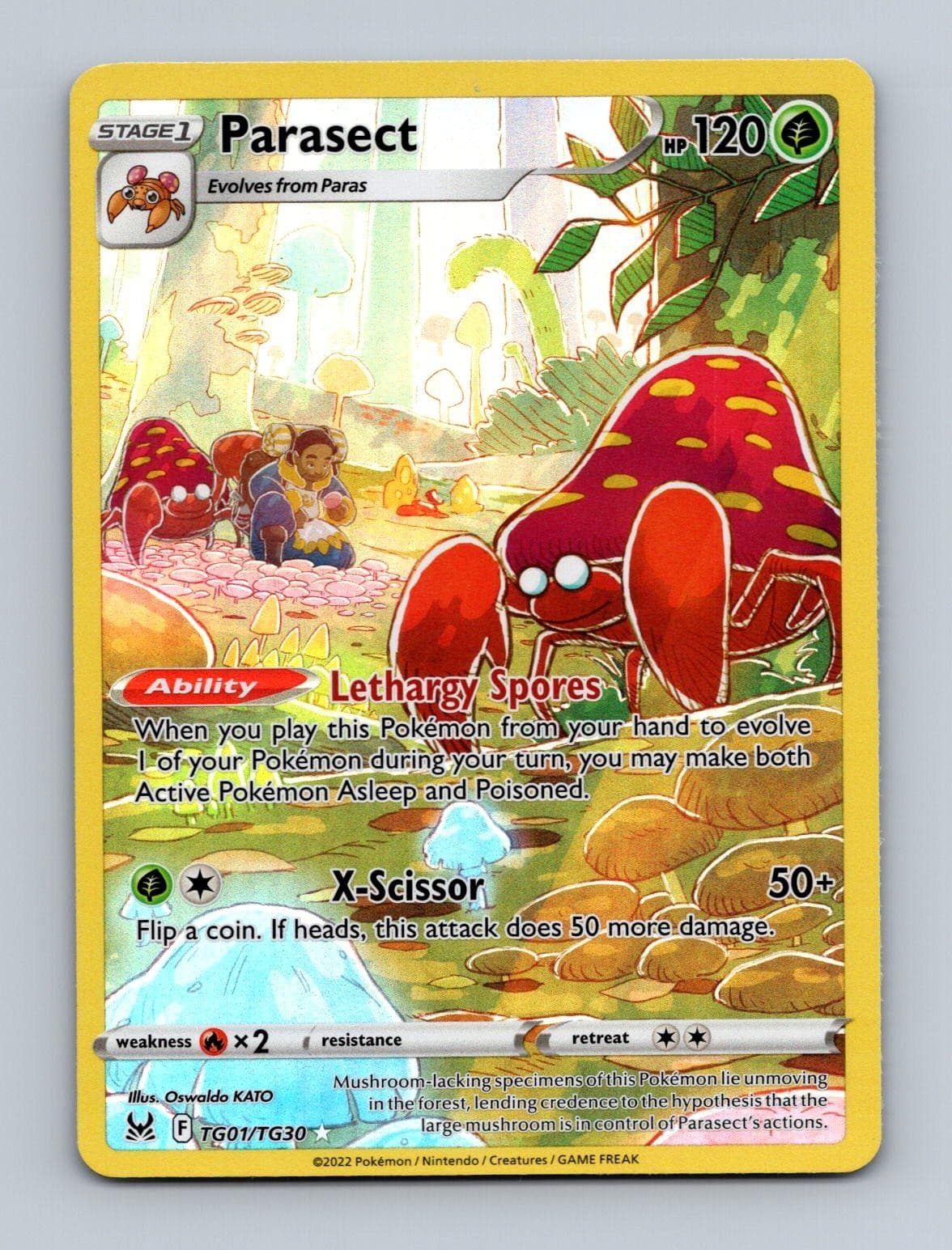 PARASECT TG01/TG30 HOLO TG LOST ORIGIN TRAINER GALLERY POKEMON NM/M