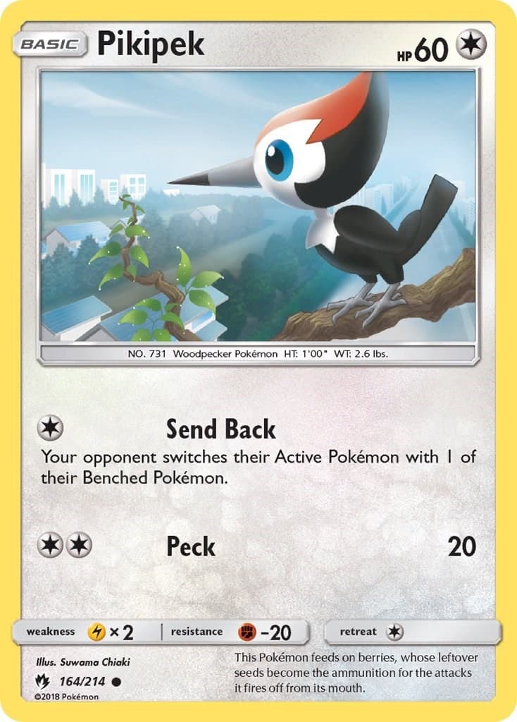 Pokemon Pikipek (164) 164/214 SM - Lost Thunder Common LP