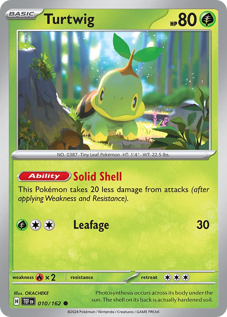 Turtwig 10/162 Temporal Forces Common Near Mint Pokemon