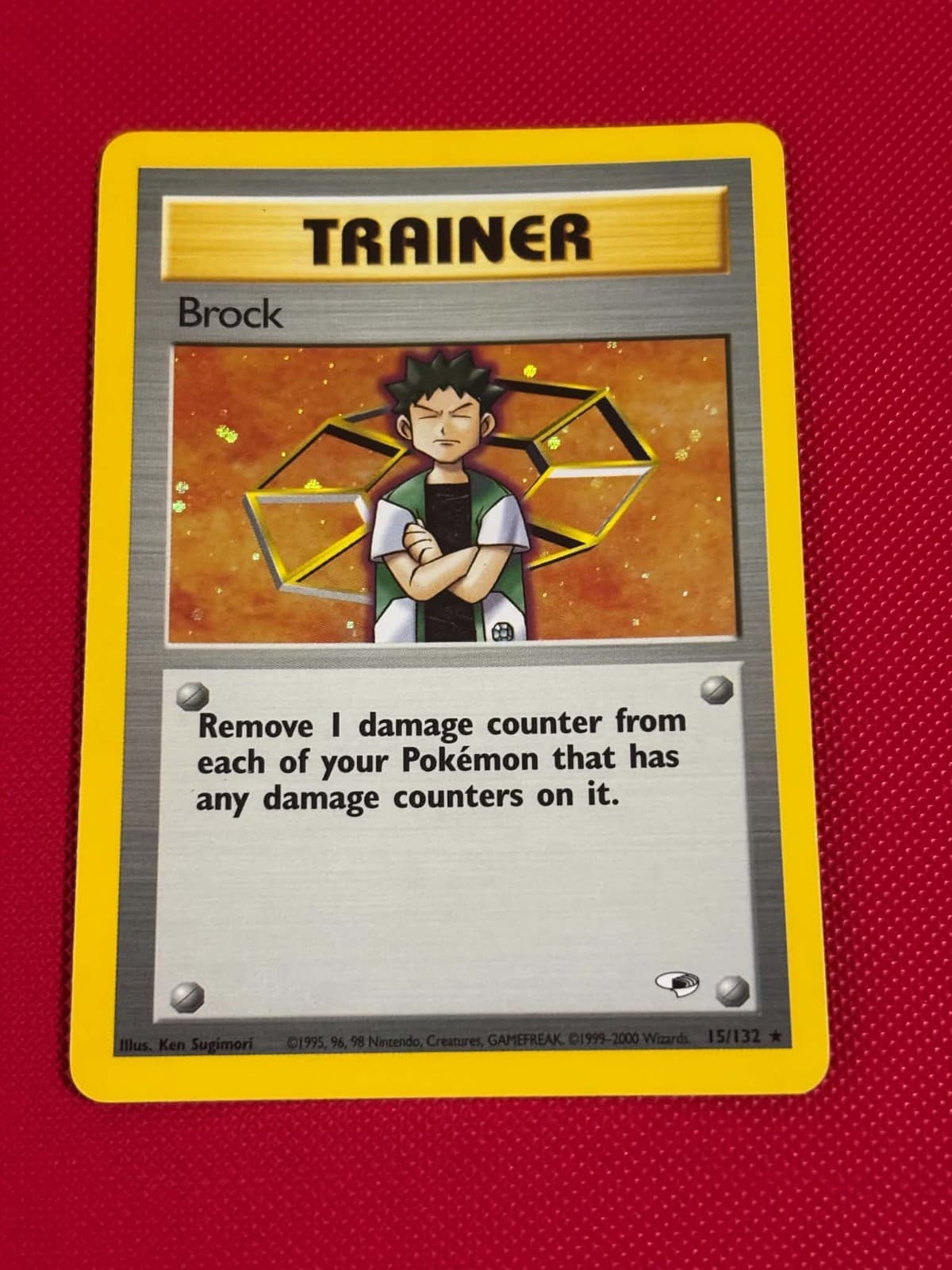 POKEMON! Brock 15/132 - Gym Heroes Holo Rare - MP