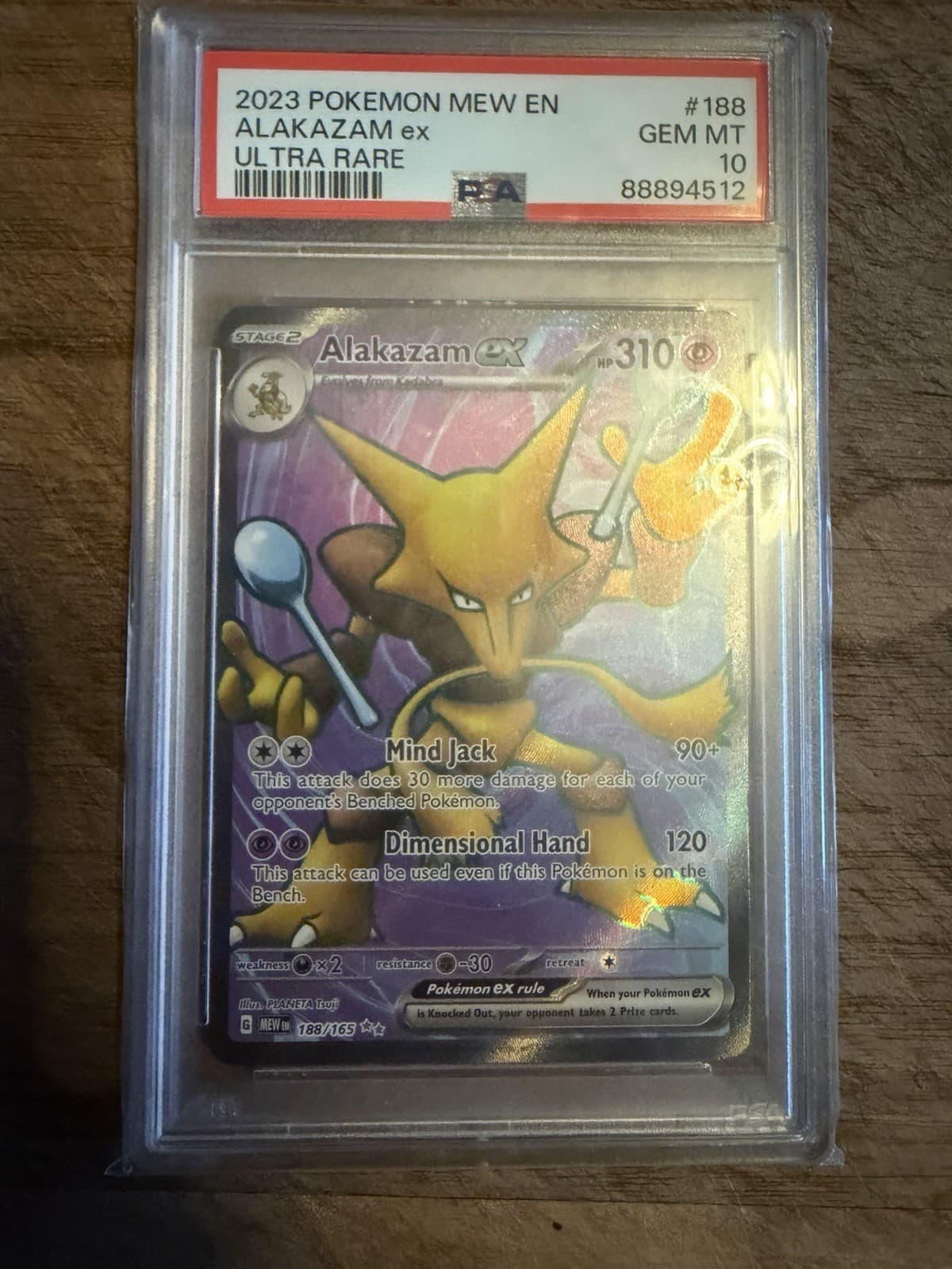 The Pokémon Company Alakazam ex SV 151 Holo 188/165 EN PSA 10