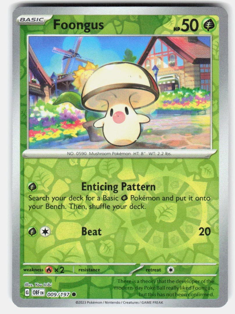 Pokemon Foongus SV03: Obsidian Flames #009/197 NM
