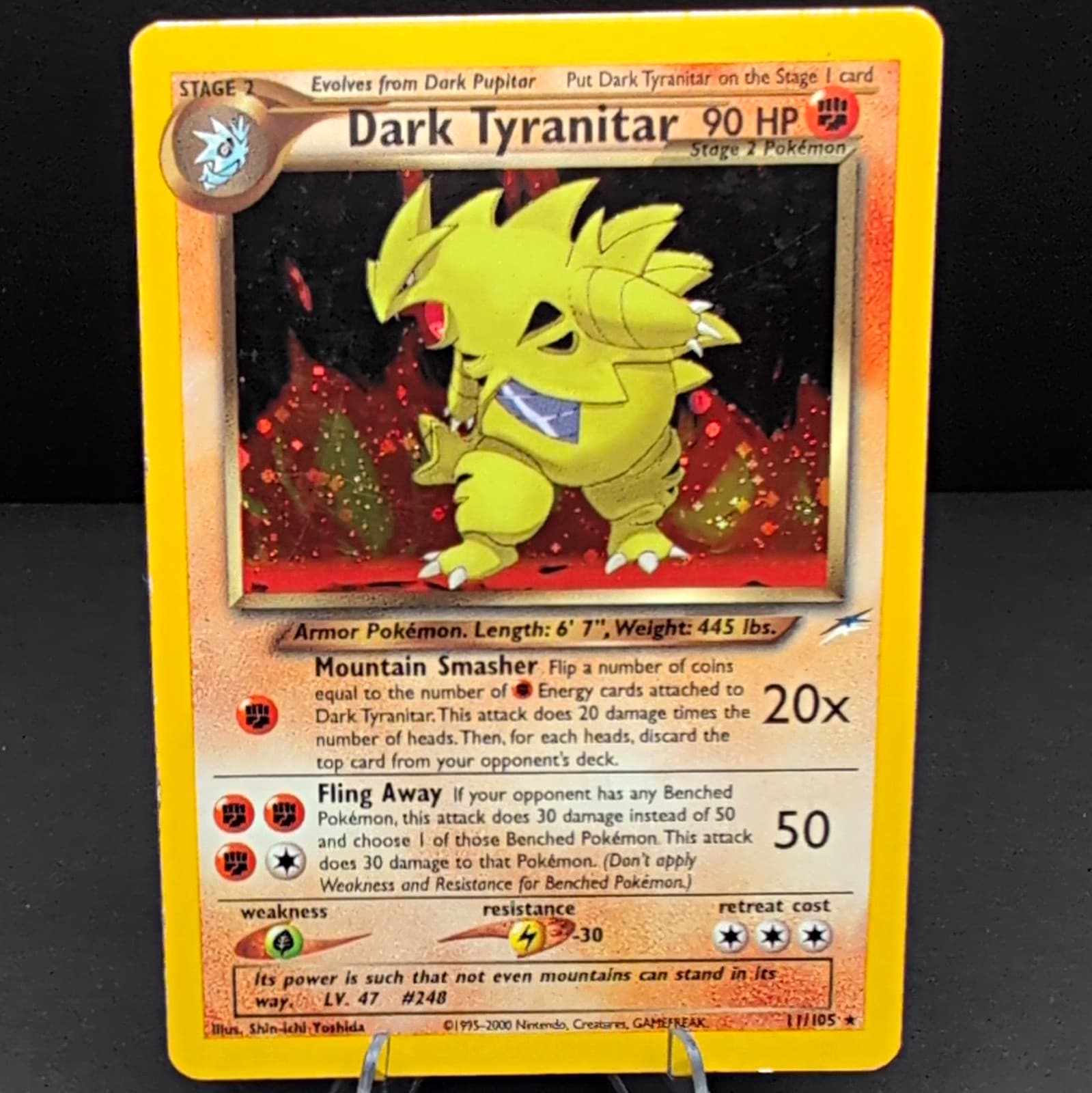 Nintendo Pokemon TCG Dark Tyranitar 11/105 Neo Destiny Holo Rare Unlimited LP+