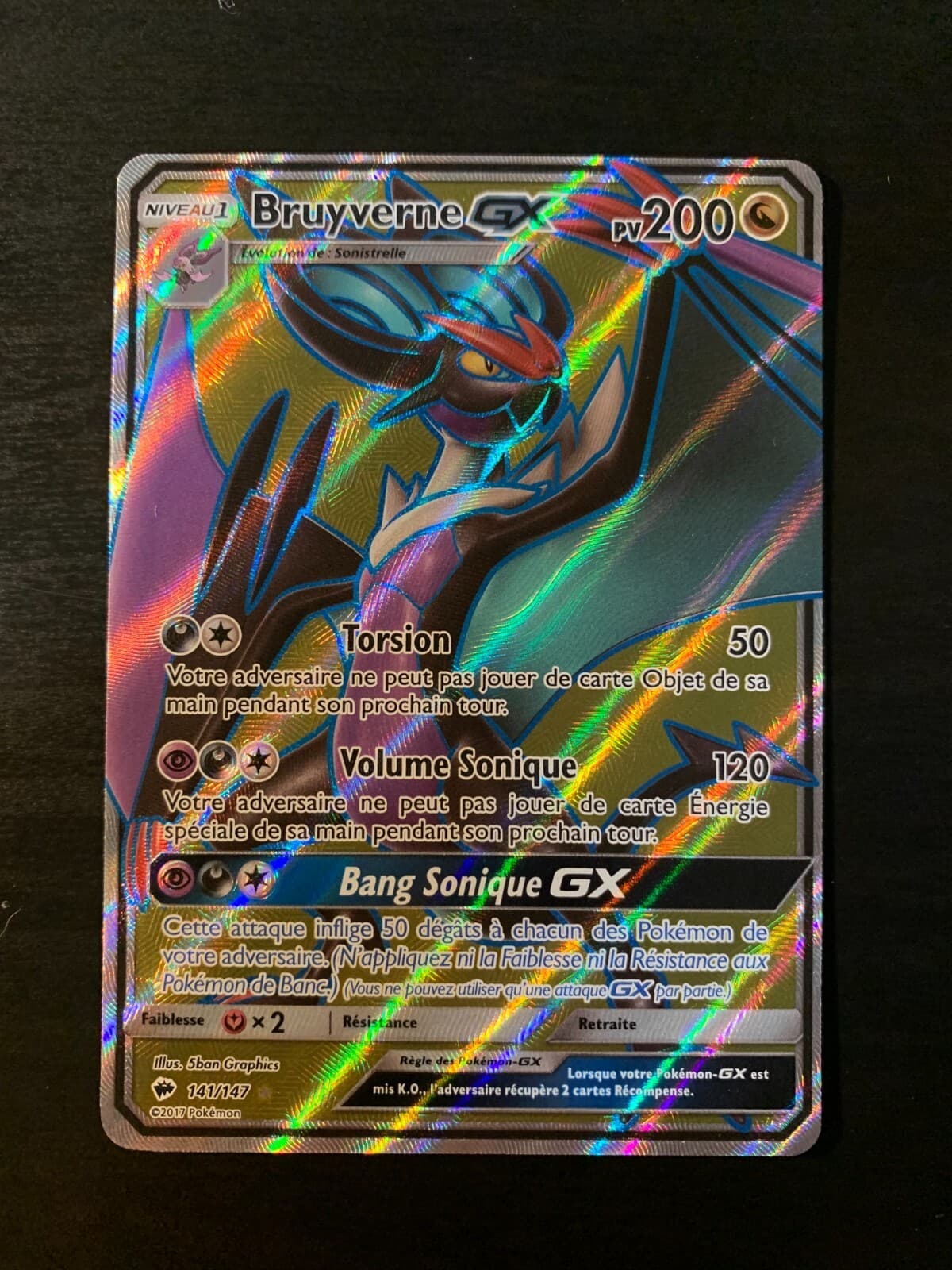 Carte Pokémon : Bruyverne GX 141/147 Ombres Ardentes Française