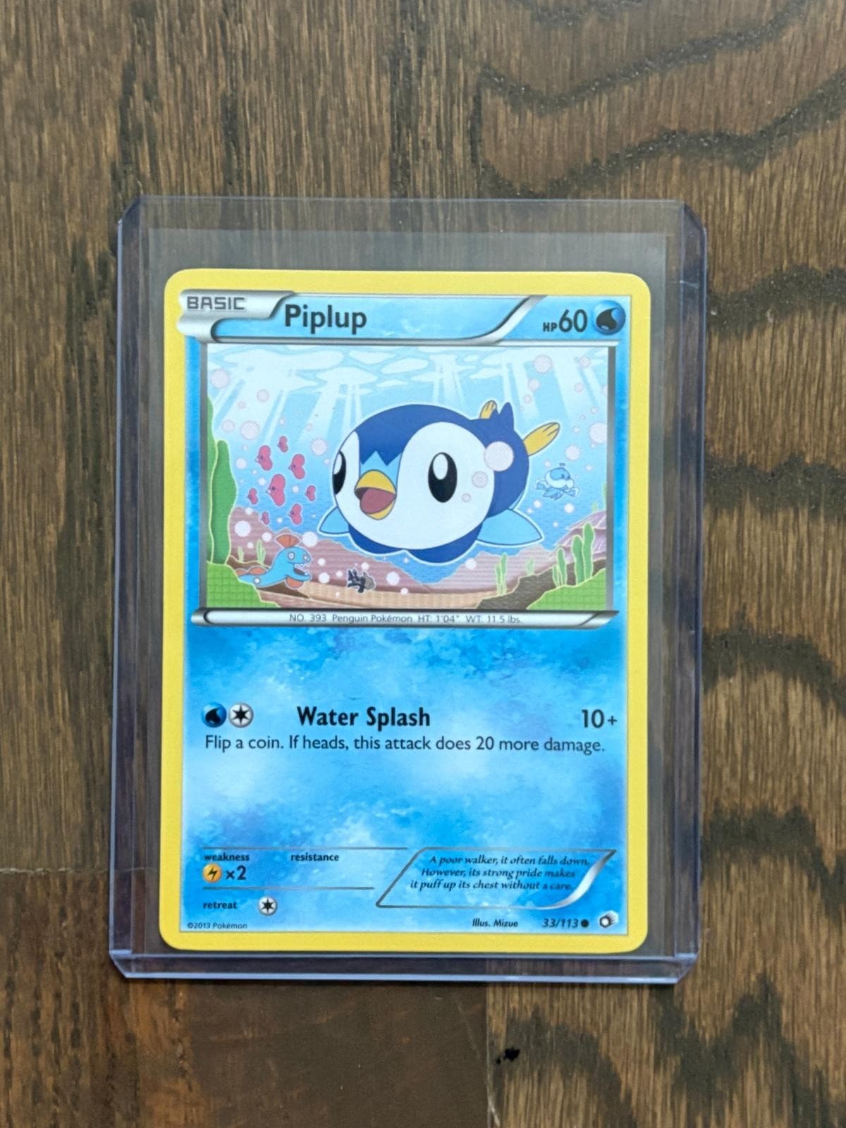 Piplup 33/113 Common Legendary Treasures Pokemon Moderately Played