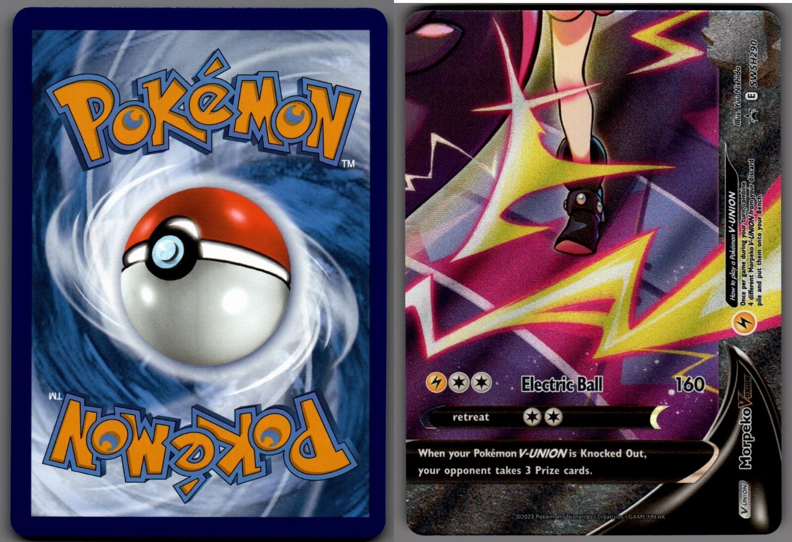 2023 Pokemon, Sword & Shield Promos, #SWSH290 Morpeko V-Union, Black Star Promo