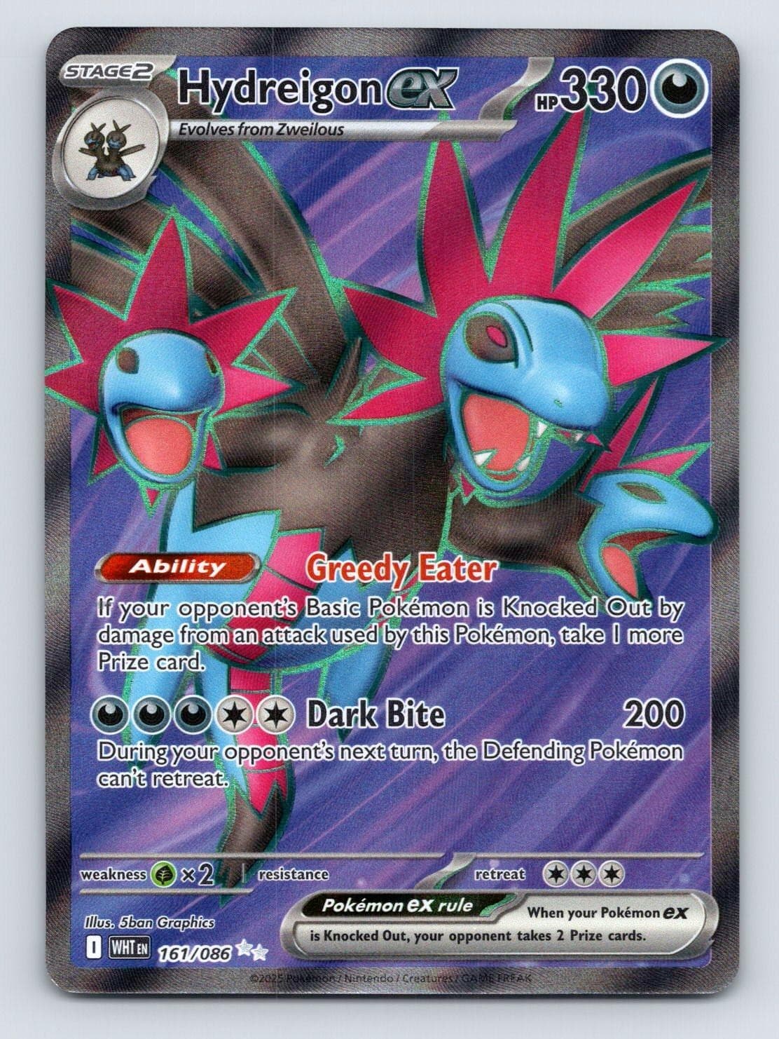 Hydreigon ex 161/086 Holo Ultra Rare White Flare Pokemon NM/M