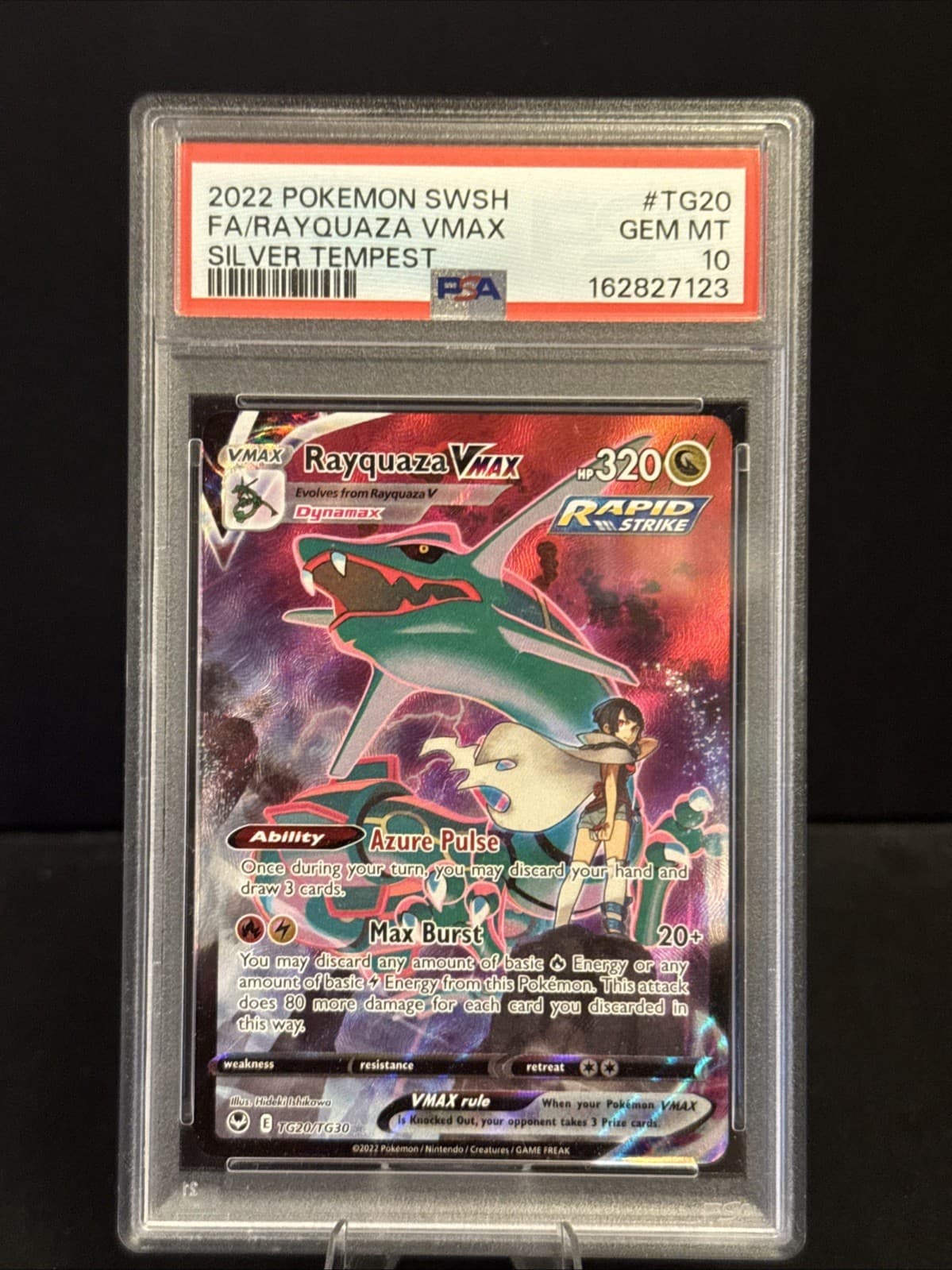 Rayquaza VMAX TG20/TG30 Pokemon Silver Tempest Trainer Gallery PSA 10