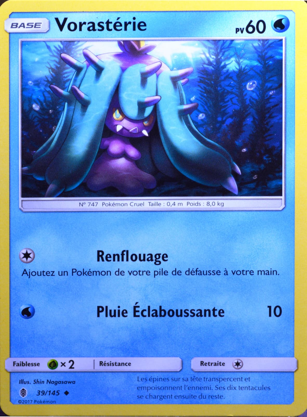 carte Pokémon 39/145 Vorastérie 60 PV SL2 - Soleil et Lune - Gardiens Ascendants