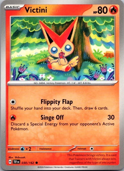 Victini 030/162 Common Temporal Forces Pokemon Near Mint